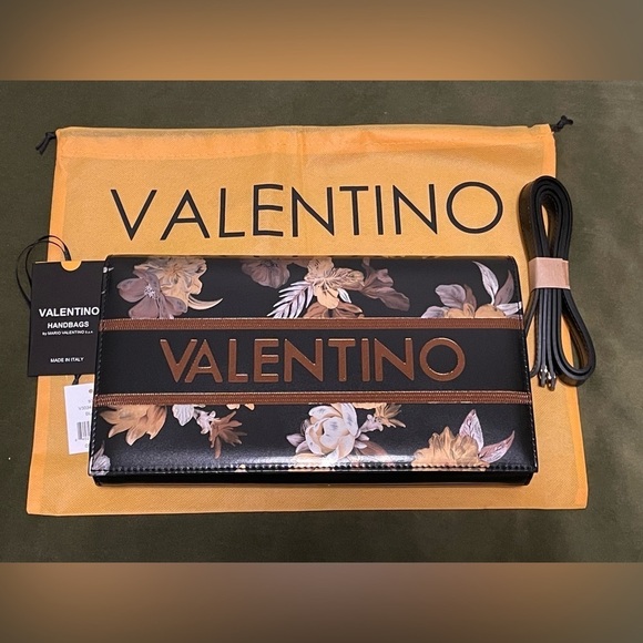 NEW Valentino Floral Logo-Adorned Shoulder Bag - Picture 2 of 5